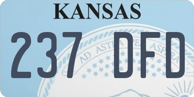KS license plate 237DFD