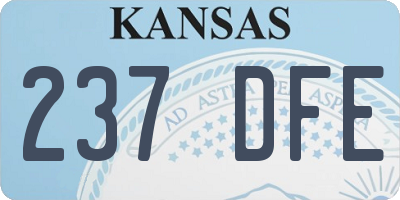 KS license plate 237DFE