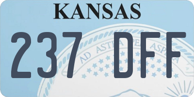 KS license plate 237DFF