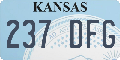 KS license plate 237DFG