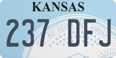 KS license plate 237DFJ