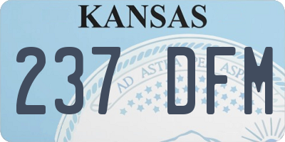 KS license plate 237DFM