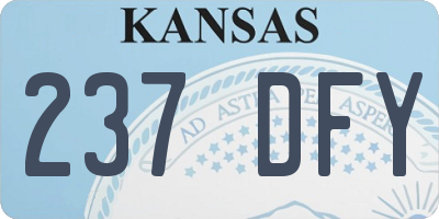 KS license plate 237DFY