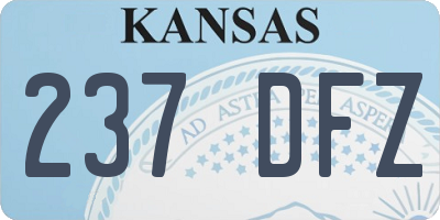 KS license plate 237DFZ