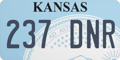 KS license plate 237DNR