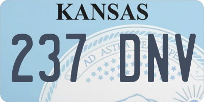 KS license plate 237DNV
