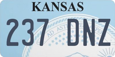 KS license plate 237DNZ