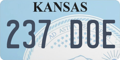 KS license plate 237DOE