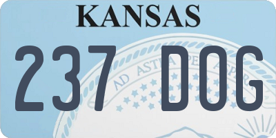 KS license plate 237DOG