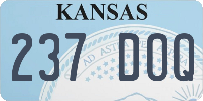 KS license plate 237DOQ
