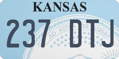 KS license plate 237DTJ