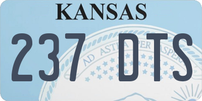 KS license plate 237DTS