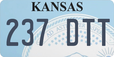 KS license plate 237DTT