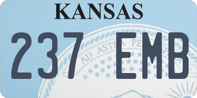 KS license plate 237EMB