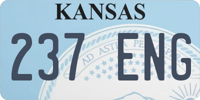 KS license plate 237ENG