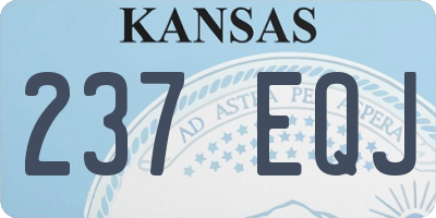 KS license plate 237EQJ