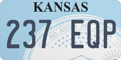 KS license plate 237EQP