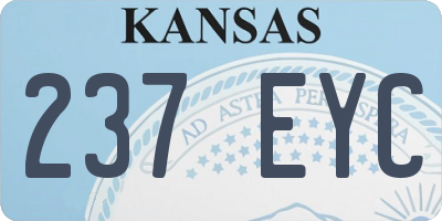 KS license plate 237EYC