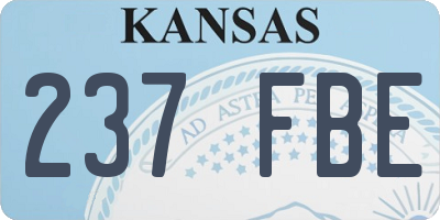 KS license plate 237FBE