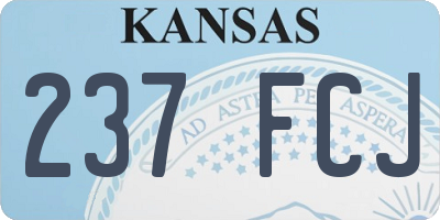 KS license plate 237FCJ