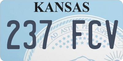 KS license plate 237FCV