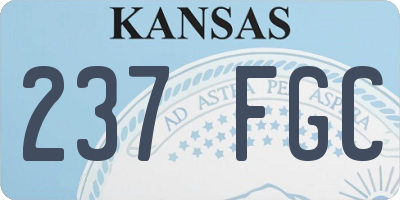 KS license plate 237FGC