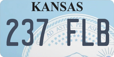 KS license plate 237FLB