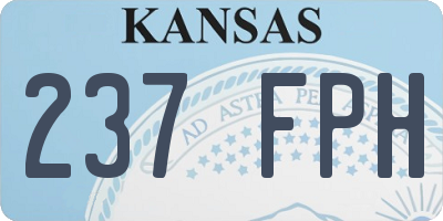 KS license plate 237FPH