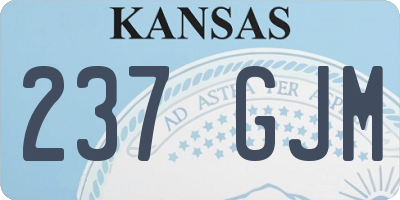 KS license plate 237GJM