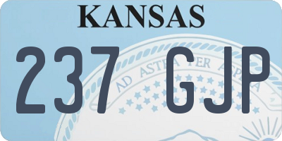 KS license plate 237GJP