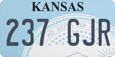 KS license plate 237GJR