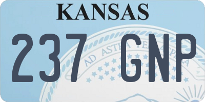 KS license plate 237GNP