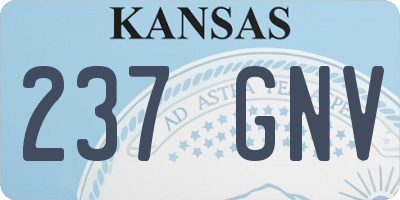 KS license plate 237GNV