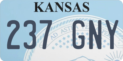 KS license plate 237GNY