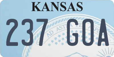 KS license plate 237GOA