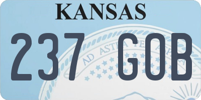 KS license plate 237GOB