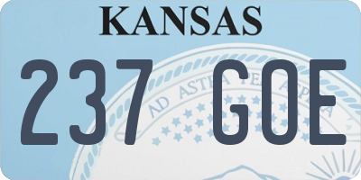 KS license plate 237GOE