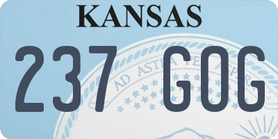 KS license plate 237GOG