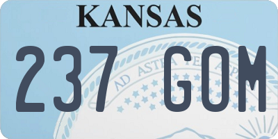 KS license plate 237GOM