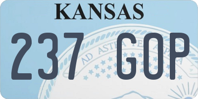 KS license plate 237GOP