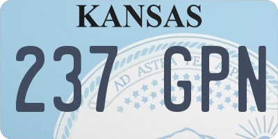 KS license plate 237GPN