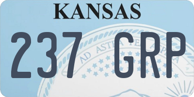 KS license plate 237GRP