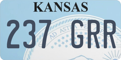KS license plate 237GRR
