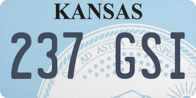 KS license plate 237GSI