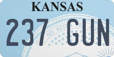 KS license plate 237GUN