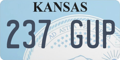 KS license plate 237GUP