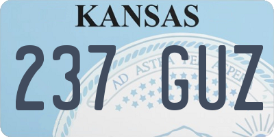 KS license plate 237GUZ