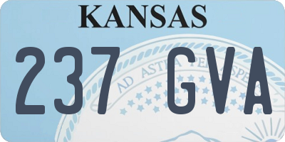 KS license plate 237GVA