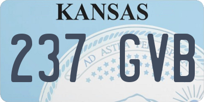 KS license plate 237GVB