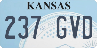 KS license plate 237GVD